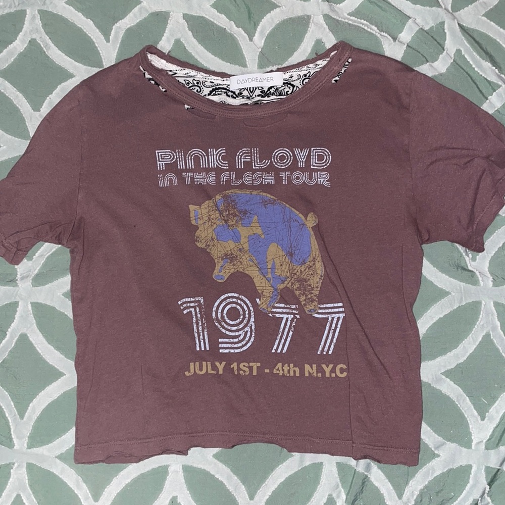 Day dreamer pink floyd crop top